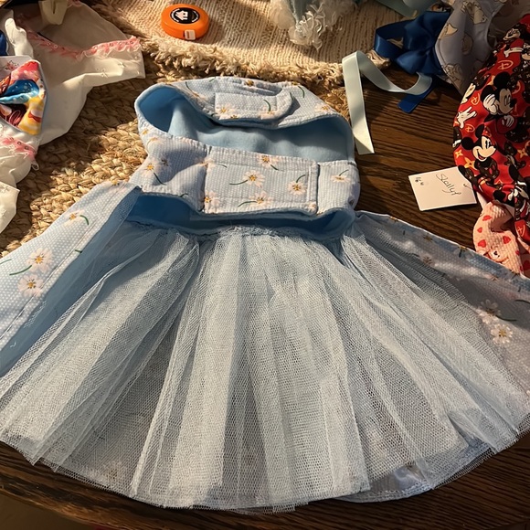 Handmade dress, 18 to 20 inch rib new with tags removable bow - Picture 2 of 8